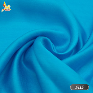 Lụa tơ tằm Nha Xá trơn xanh thiên thanh - ST15